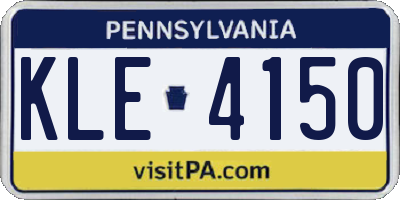 PA license plate KLE4150