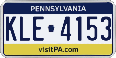 PA license plate KLE4153