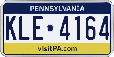 PA license plate KLE4164
