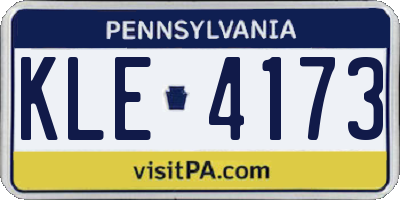 PA license plate KLE4173