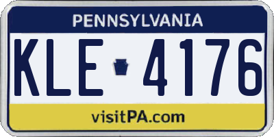 PA license plate KLE4176