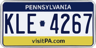 PA license plate KLE4267
