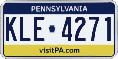 PA license plate KLE4271