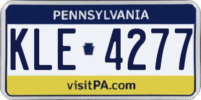 PA license plate KLE4277