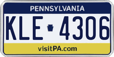 PA license plate KLE4306