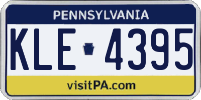 PA license plate KLE4395