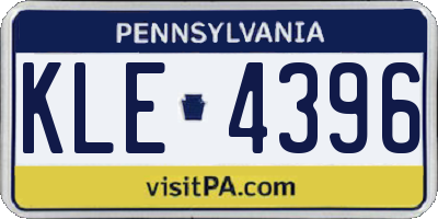 PA license plate KLE4396