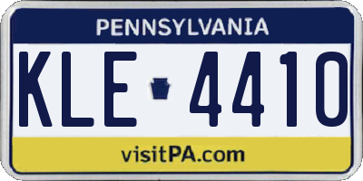 PA license plate KLE4410