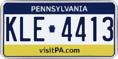 PA license plate KLE4413