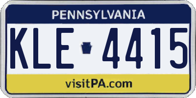 PA license plate KLE4415