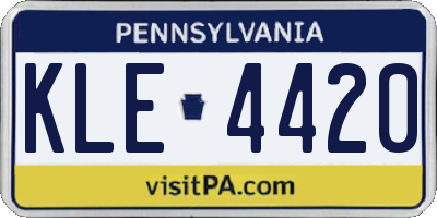 PA license plate KLE4420
