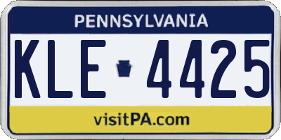 PA license plate KLE4425