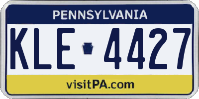 PA license plate KLE4427