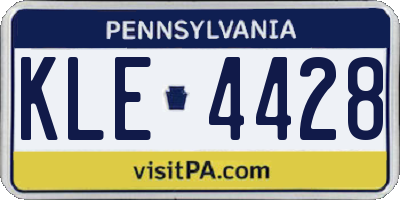 PA license plate KLE4428