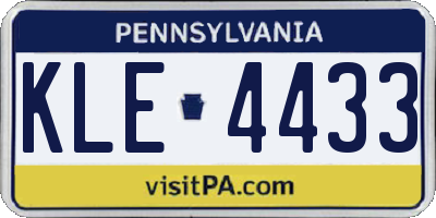 PA license plate KLE4433