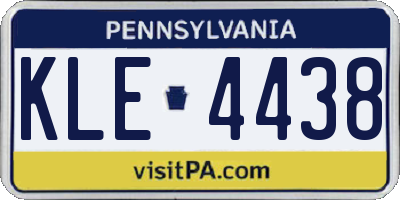 PA license plate KLE4438
