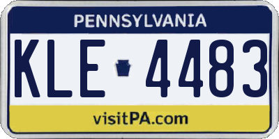 PA license plate KLE4483