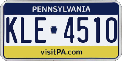 PA license plate KLE4510