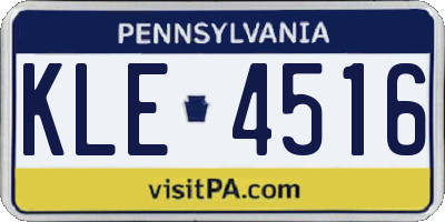 PA license plate KLE4516