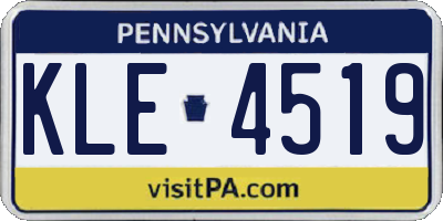 PA license plate KLE4519