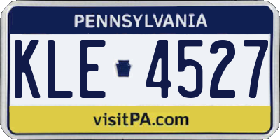 PA license plate KLE4527