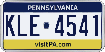 PA license plate KLE4541