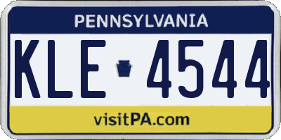 PA license plate KLE4544