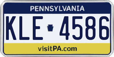PA license plate KLE4586