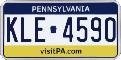 PA license plate KLE4590