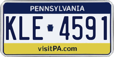 PA license plate KLE4591