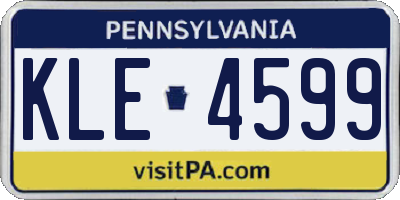 PA license plate KLE4599