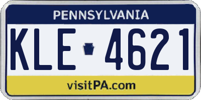 PA license plate KLE4621