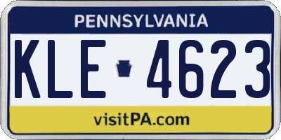 PA license plate KLE4623