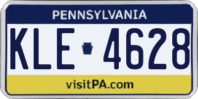 PA license plate KLE4628