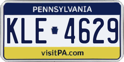 PA license plate KLE4629
