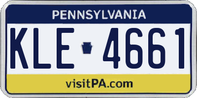 PA license plate KLE4661