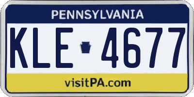 PA license plate KLE4677