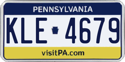 PA license plate KLE4679