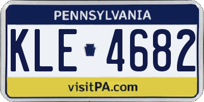 PA license plate KLE4682
