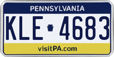 PA license plate KLE4683
