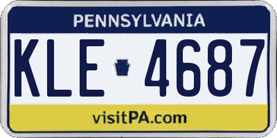 PA license plate KLE4687