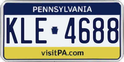 PA license plate KLE4688