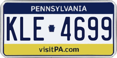 PA license plate KLE4699