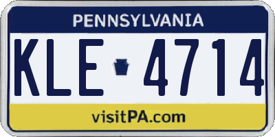 PA license plate KLE4714