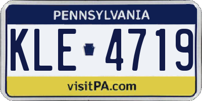 PA license plate KLE4719