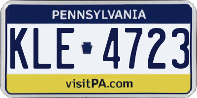 PA license plate KLE4723
