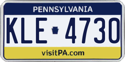 PA license plate KLE4730