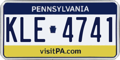 PA license plate KLE4741