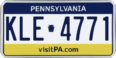 PA license plate KLE4771