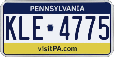 PA license plate KLE4775